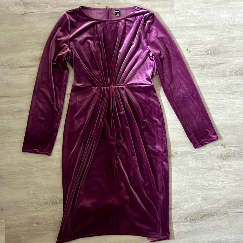 Long Sleeve Lightweight Velvet Dress